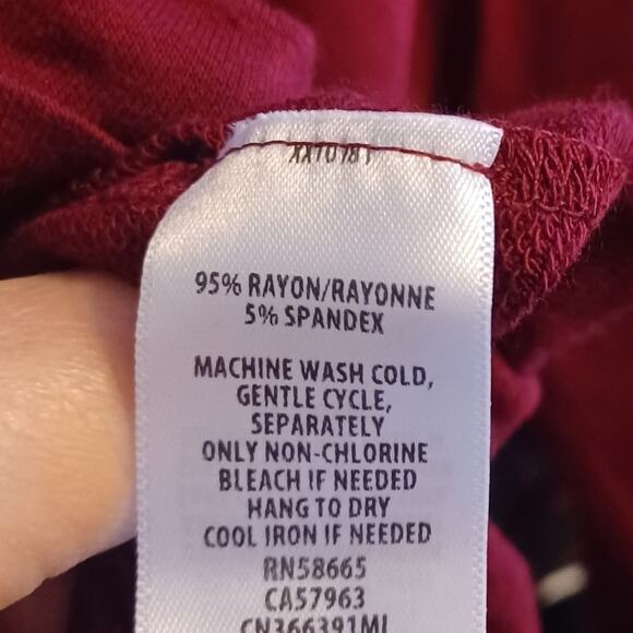 Caslon Cowl Neck Tunic Top Wine S NWOT - Picture 9 of 9